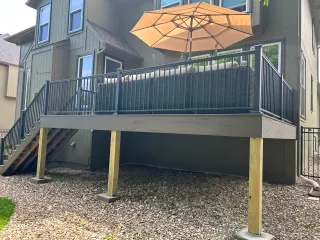 Transformed backyard deck by Willow Outdoor
