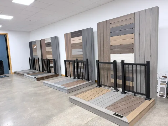 84 Lumber decking and railing showroom