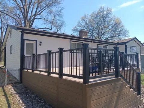 Composite deck and railing detail